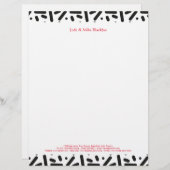 雪のクリスマス静止と贈り物 レターヘッド (正面/裏面)