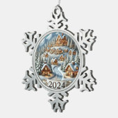 雪のクリスマス2024 スノーフレークピューターオーナメント (右)