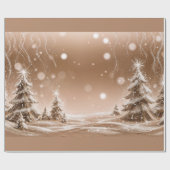 雪のクリスマス オーナメント 装飾 ラッピングペーパー (フラット)