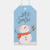 雪のクリスマス ギフトタグ (正面)