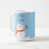 雪のクリスマス コーヒーマグカップ (正面左)