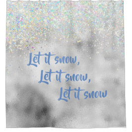 雪のクリスマス シャワーカーテン