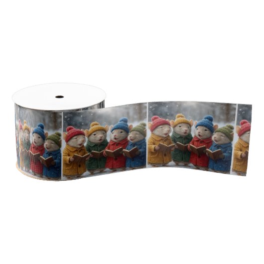 雪のクリスマス・マウスの合唱 グログランリボン (リール)