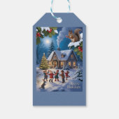 雪のクリスマス 冬の村 ギフトタグ (裏面)