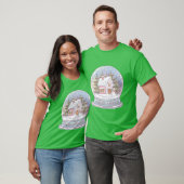 雪のクリスマス 可愛い クリスマス クリスマスのユーモア Tシャツ (ユニセックス)