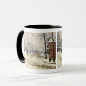 雪のクレシー大通り、パリ　ポール・シニャック マグカップ (正面左)