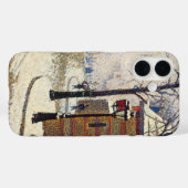 雪のクレシー大通り、パリ　ポール・シニャック Case-Mate iPhoneケース (裏面 (横))