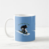 雪のクールボーダーウィンタースポーツ飲みマグ コーヒーマグカップ (左)
