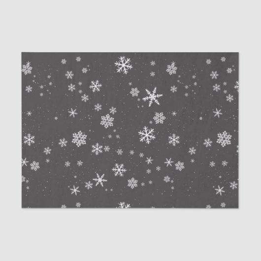 雪のグレーウィンタークリスマスホリデー 薄葉紙 (正面)