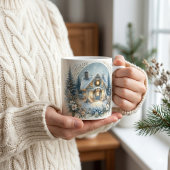 雪のコテージの光景 コーヒーマグカップ