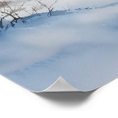 雪のコテージウォーター絵を描カラーズアート ポスター (角)