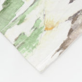 雪のコテージウォーター絵画カラー フリースブランケット (角)