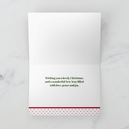 雪のコテージメリークリスマス家族 カード (内部)