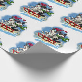 雪のコーギー ラッピングペーパー (角)