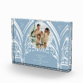 雪のゴシック冬の童話クリスマスフォトブルー フォトブロック (右)