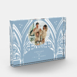 雪のゴシック冬の童話クリスマスフォトブルー フォトブロック