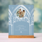 雪のゴシック冬の童話クリスマスフォト アクリルサイン (ニュートラル)