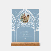 雪のゴシック冬の童話クリスマスフォト アクリルサイン (正面)