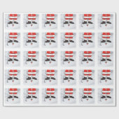 雪のゴルフを遊んでいるサンタクロース ラッピングペーパー (フラット)