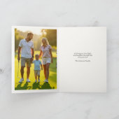 雪のゴルフ冬の季節の願い・家族の写真 シーズンカード (内部)