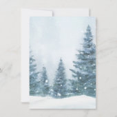 雪のサンタのクリスマスパーティーを駆け抜ける 招待状 (裏面)