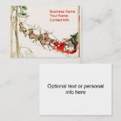 雪のサンタのトナカイ 名刺 (正面/裏面)