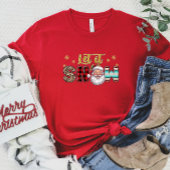 雪のサンタ・ウィメンズ・クリスマス Tシャツ