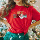 雪のサンタ・ウィメンズ・クリスマス Tシャツ