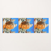 雪のサンダーコーブに木製のブッダ ヨガマット (裏面(横))