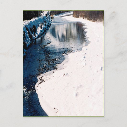 雪のサーモン・アイダホ ポストカード (正面)