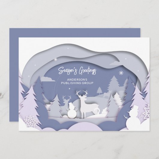 雪のシエレガントーントナディアカンパニーホリデーカード シーズンカード (正面/裏面)
