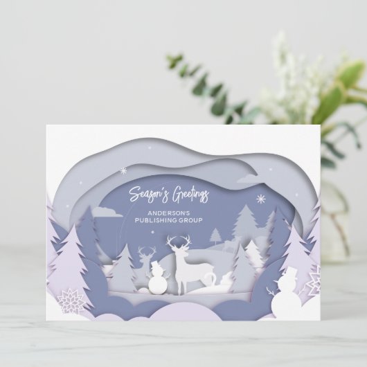 雪のシエレガントーントナディアカンパニーホリデーカード シーズンカード (スタンド正面)