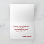 雪のシカのテンプレート シーズンカード (内部)