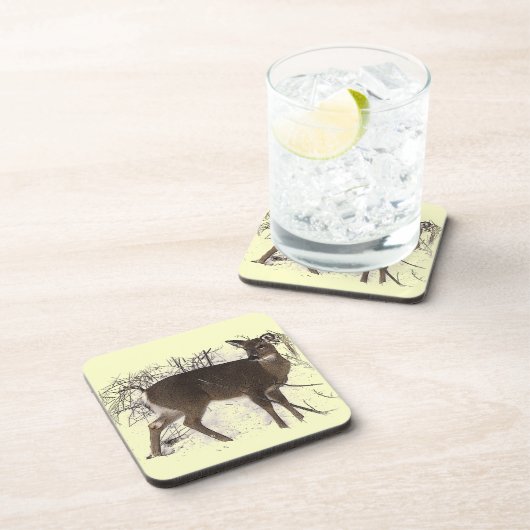 雪のシカ コースター (右側)