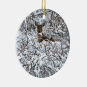 雪のシカ セラミックオーナメント (右)