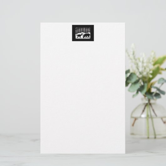 雪のシカ 便箋 (スタンド正面)