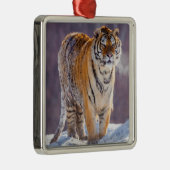 雪のシベリアの虎、中国 メタルオーナメント (右)