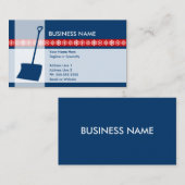 雪のシャベルの優雅 名刺 (正面/裏面)