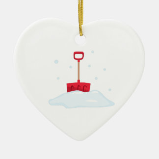雪のシャベル セラミックオーナメント
