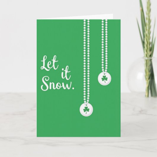 雪のシャムロック カード (正面)