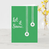 雪のシャムロック カード (黄色い花)