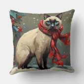 雪のシャム猫 クリスマス クッション (裏面)