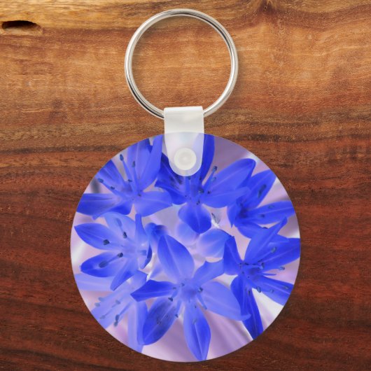 雪のショッキングな青いキーチェーンの栄光 キーホルダー (正面)