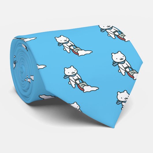 雪のショベル猫 ネクタイ (ロール)