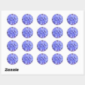 雪のシールの青い栄光 ラウンドシール (シート)