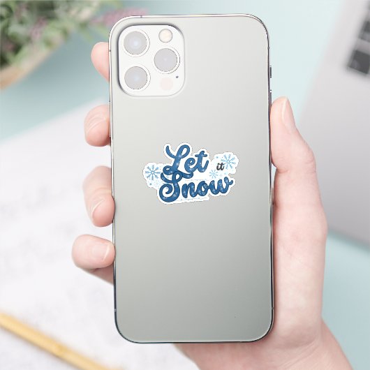 雪のシールを貼る シール (スマートフォン)