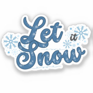 雪のシールを貼る シール