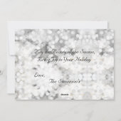 雪のシーンかわいらし自然群の名前をパーソナライズ シーズンカード (裏面)