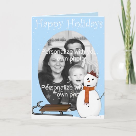 雪のシーンフォトカード シーズンカード (正面)