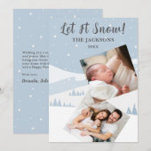 雪のシーン写真ホリデーカードを残そう シーズンカード (正面/裏面)